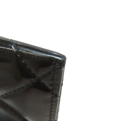 CHANEL   Card Case Matelasse COCO Mark SilverHardware Patent leather Ladies