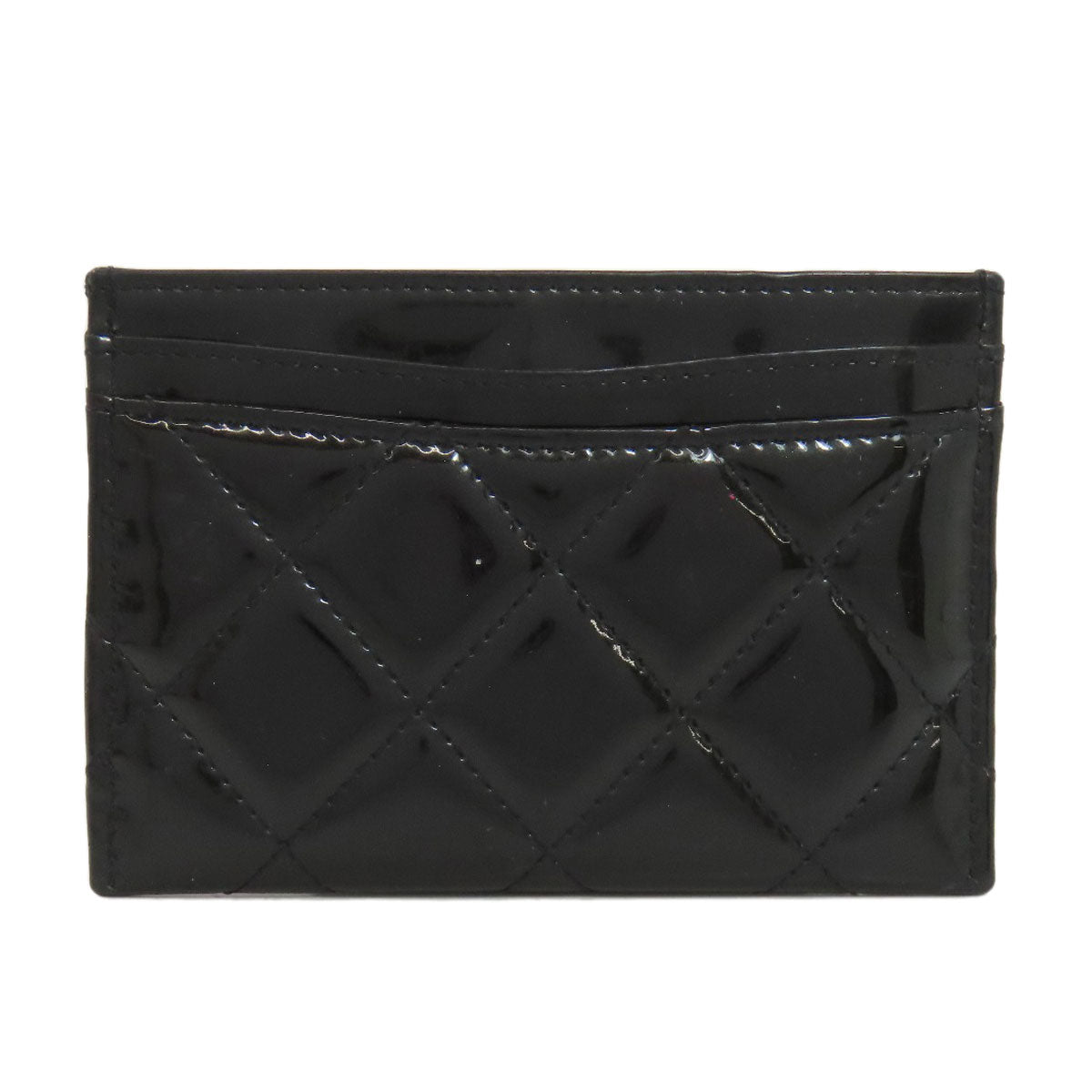 CHANEL   Card Case Matelasse COCO Mark SilverHardware Patent leather Ladies