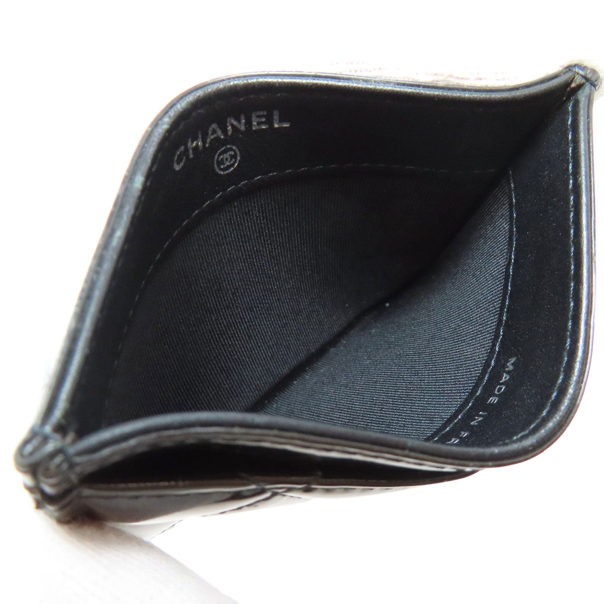 CHANEL   Card Case Matelasse COCO Mark SilverHardware Patent leather Ladies