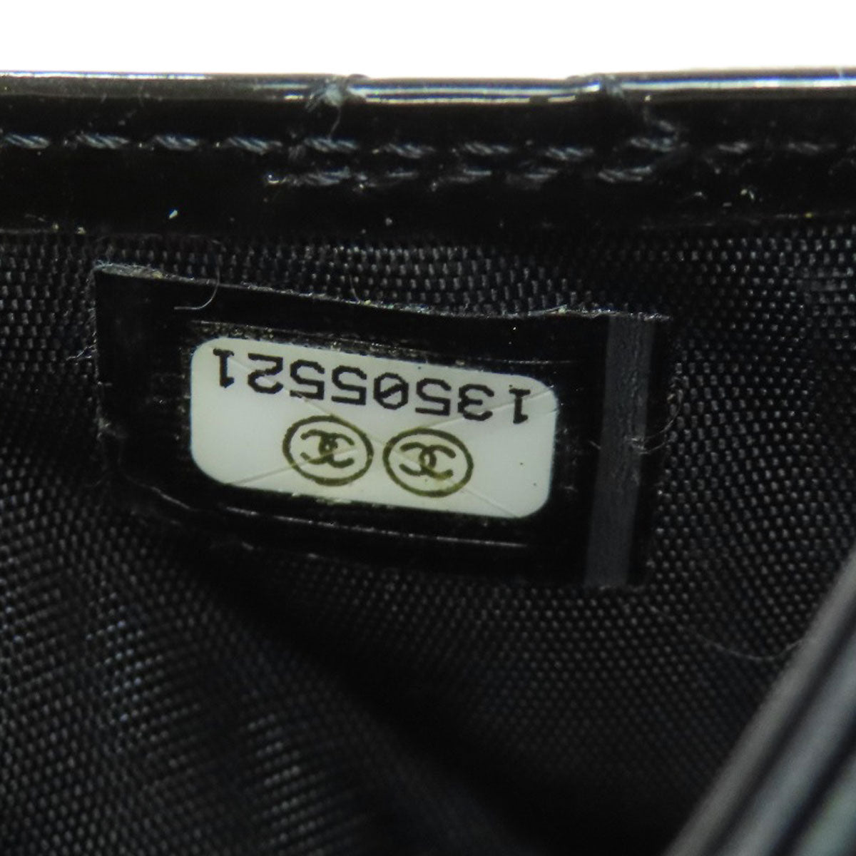 CHANEL   Card Case Matelasse COCO Mark SilverHardware Patent leather Ladies