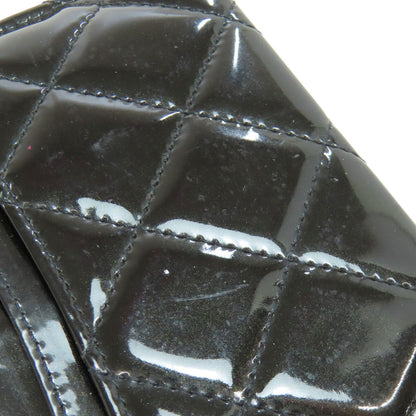 CHANEL   Card Case Matelasse COCO Mark SilverHardware Patent leather Ladies