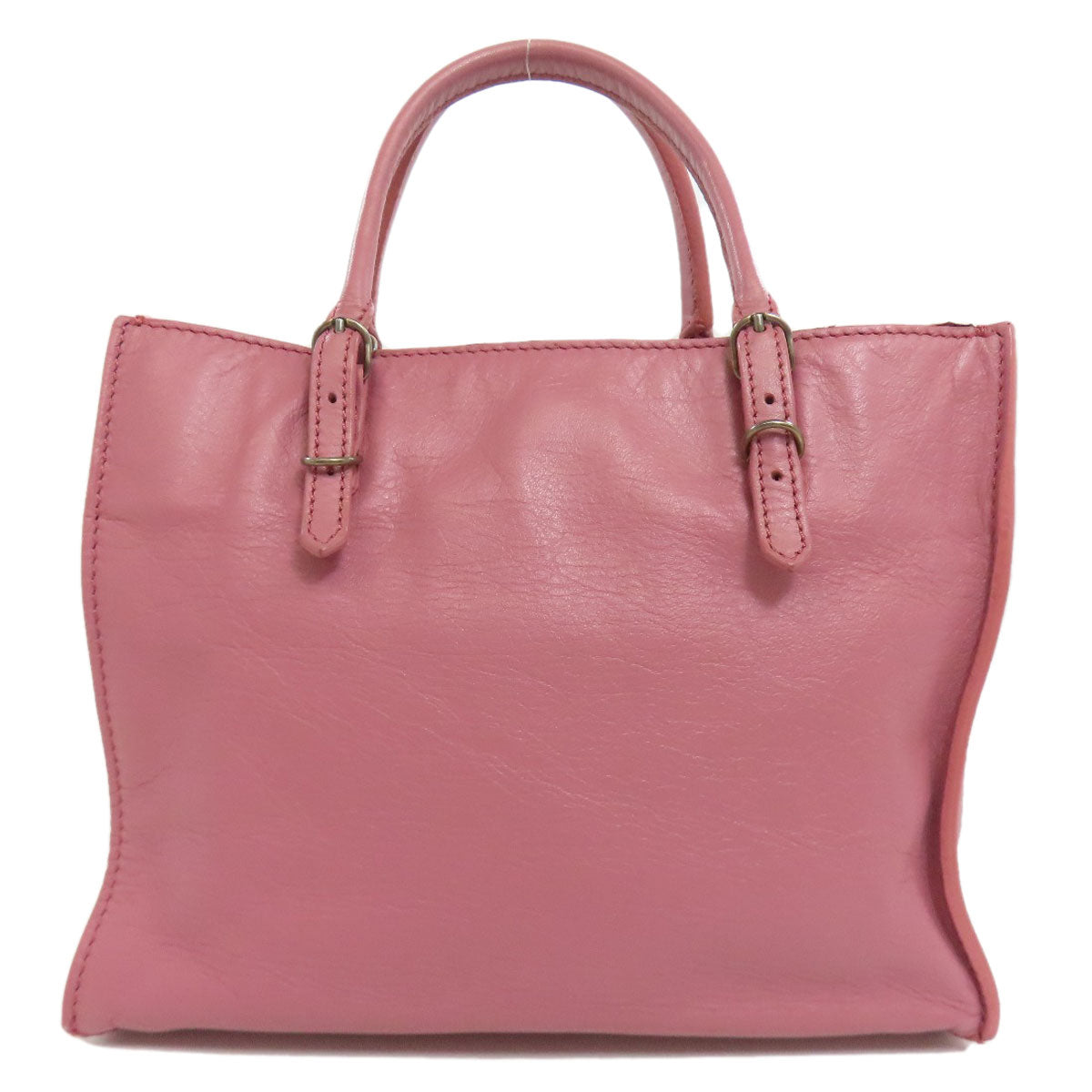 BALENCIAGA 305572 Paper Bag Mini 2WAY Handbag Calf Ladies [Used]