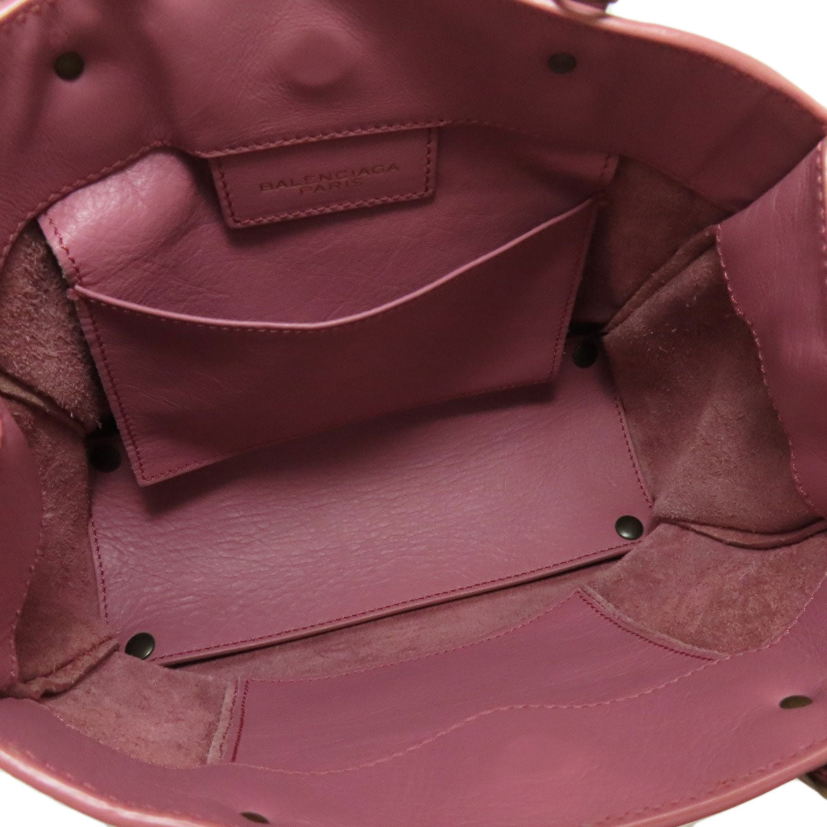 BALENCIAGA 305572 Paper Bag Mini 2WAY Handbag Calf Ladies [Used]