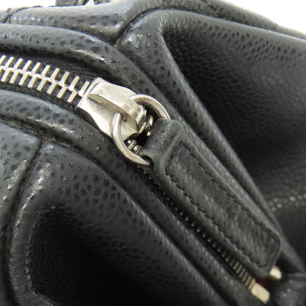 CHANEL Matelasse SilverHardware Tote Bag Grained Calfskin Skin Ladies [Used]