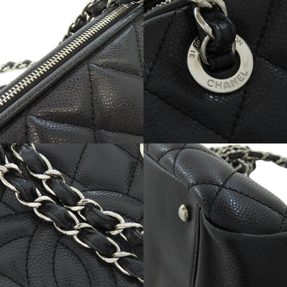 CHANEL Matelasse SilverHardware Tote Bag Grained Calfskin Skin Ladies [Used]