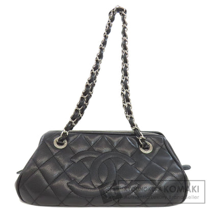 CHANEL Matelasse SilverHardware Tote Bag Grained Calfskin Skin Ladies [Used]