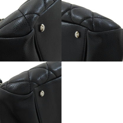 CHANEL Matelasse SilverHardware Tote Bag Grained Calfskin Skin Ladies [Used]