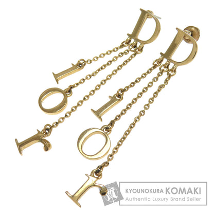 CHRISTIAN DIOR Logo Chain earring Metal Ladies [Used]