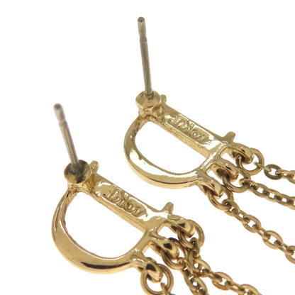 CHRISTIAN DIOR Logo Chain earring Metal Ladies [Used]
