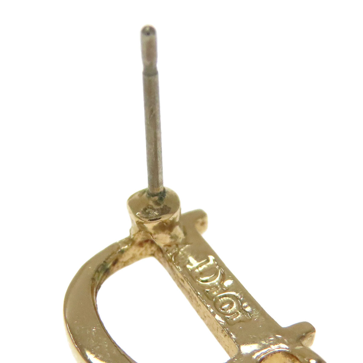 CHRISTIAN DIOR Logo Chain earring Metal Ladies [Used]