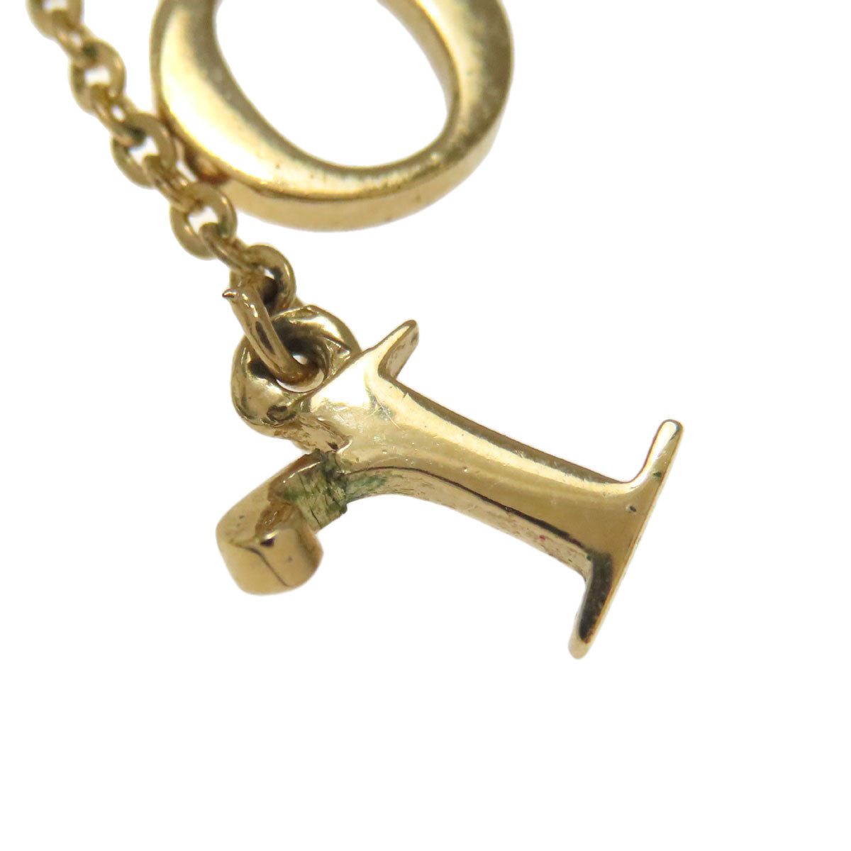 CHRISTIAN DIOR Logo Chain earring Metal Ladies [Used]