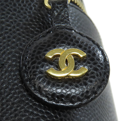 CHANEL Vanity GoldHardware Tote Bag Grained Calfskin Skin Ladies [Used]