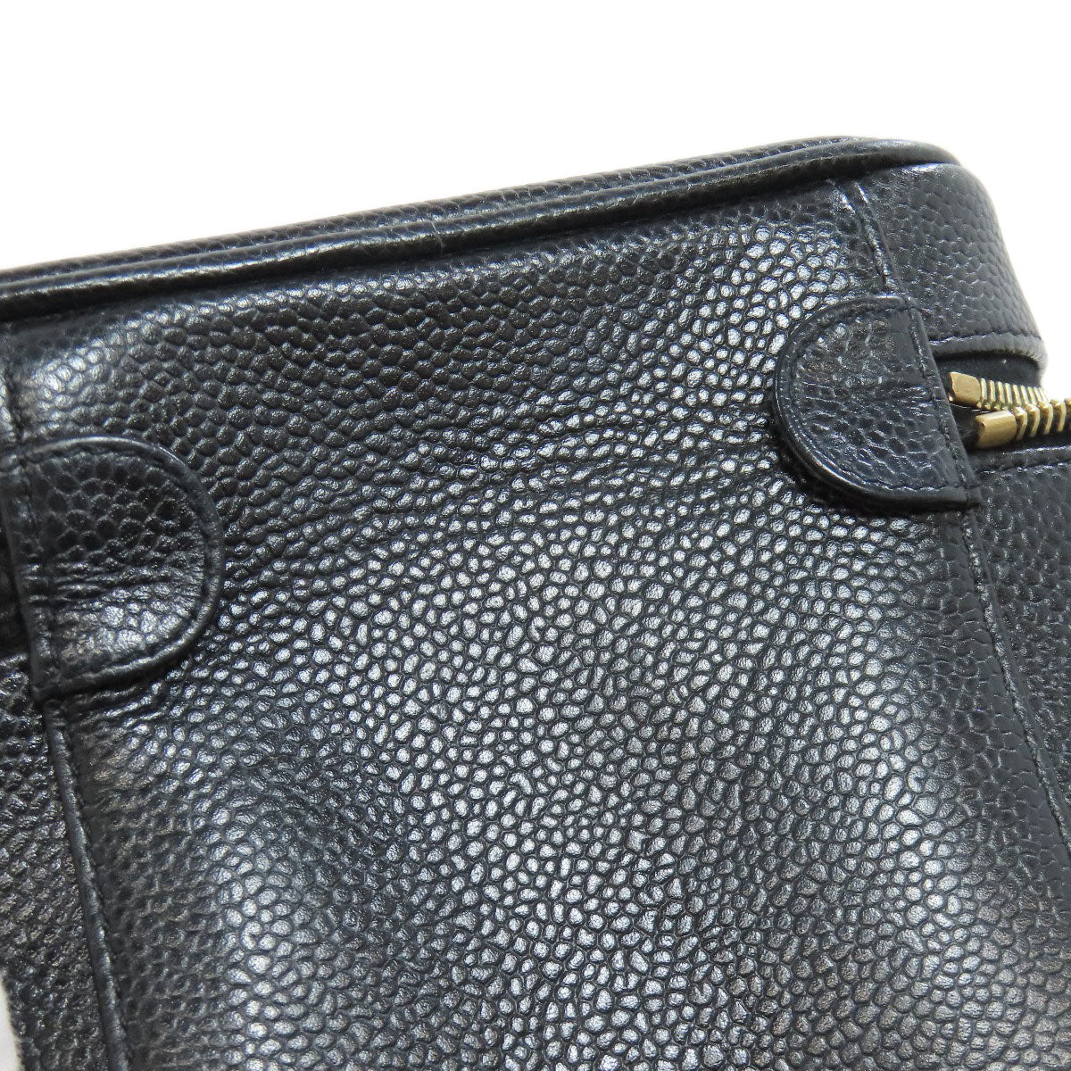 CHANEL Vanity GoldHardware Tote Bag Grained Calfskin Skin Ladies [Used]