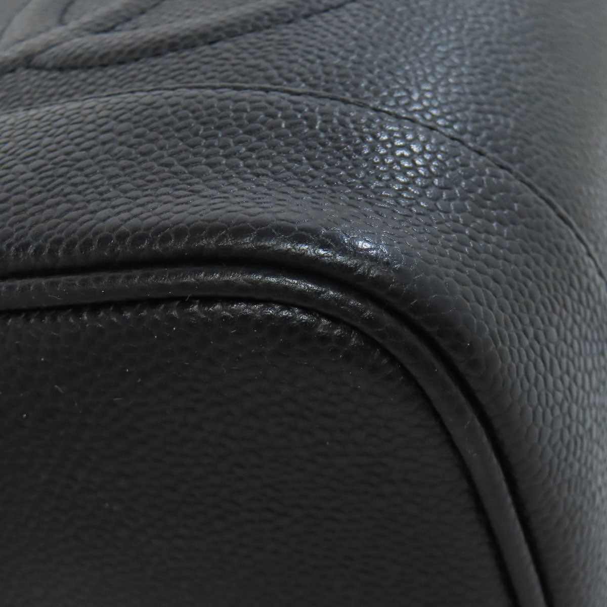 CHANEL Vanity GoldHardware Tote Bag Grained Calfskin Skin Ladies [Used]