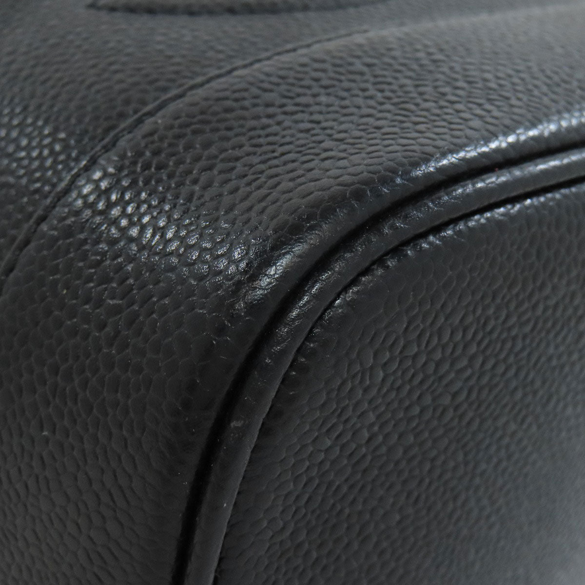 CHANEL Vanity GoldHardware Tote Bag Grained Calfskin Skin Ladies [Used]