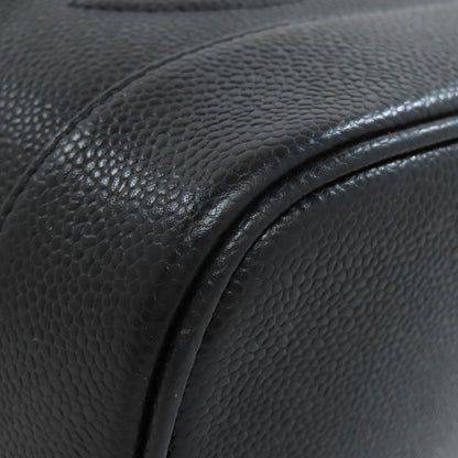 CHANEL Vanity GoldHardware Tote Bag Grained Calfskin Skin Ladies [Used]