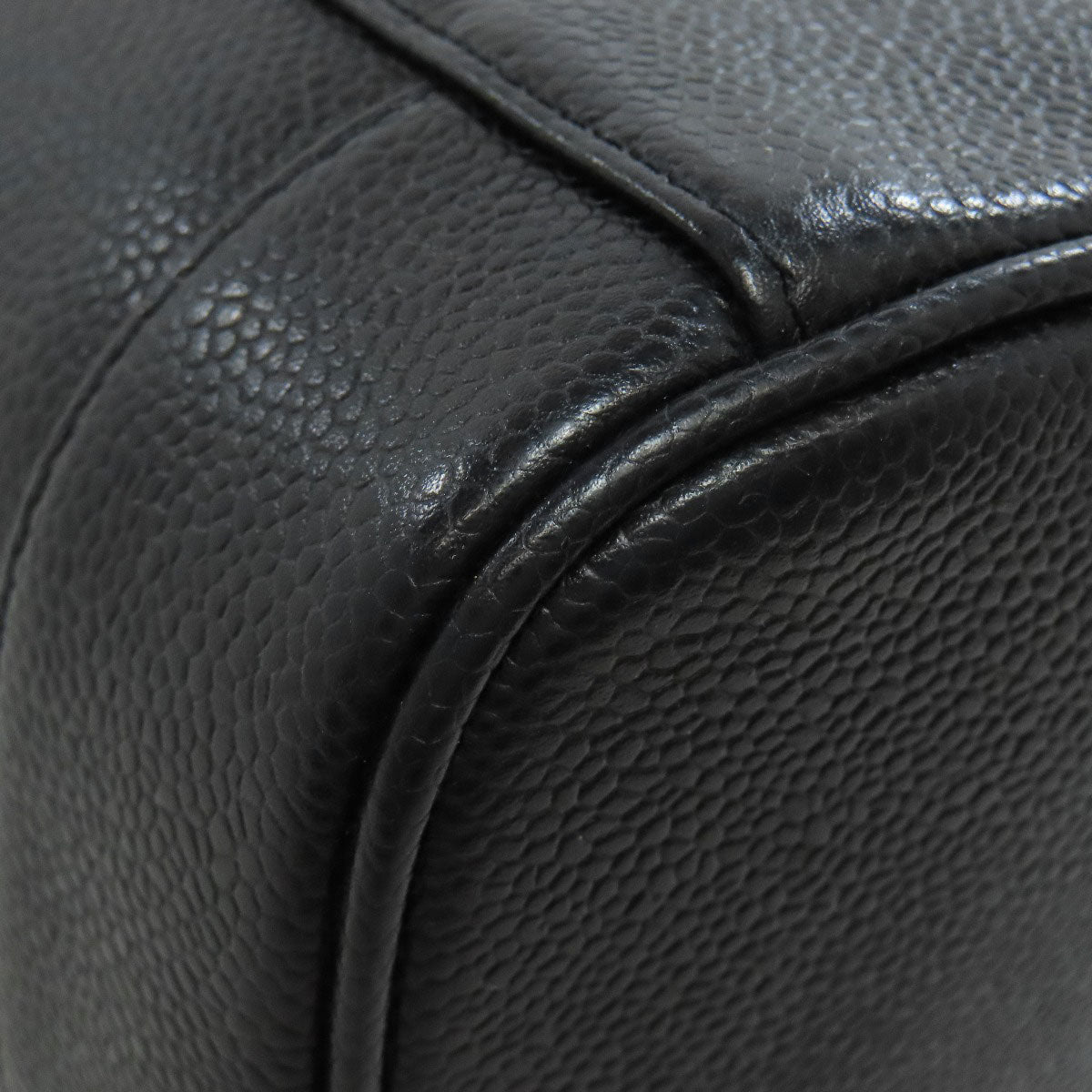 CHANEL Vanity GoldHardware Tote Bag Grained Calfskin Skin Ladies [Used]