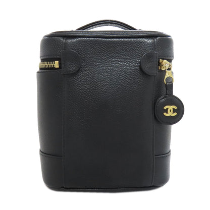 CHANEL Vanity GoldHardware Tote Bag Grained Calfskin Skin Ladies [Used]