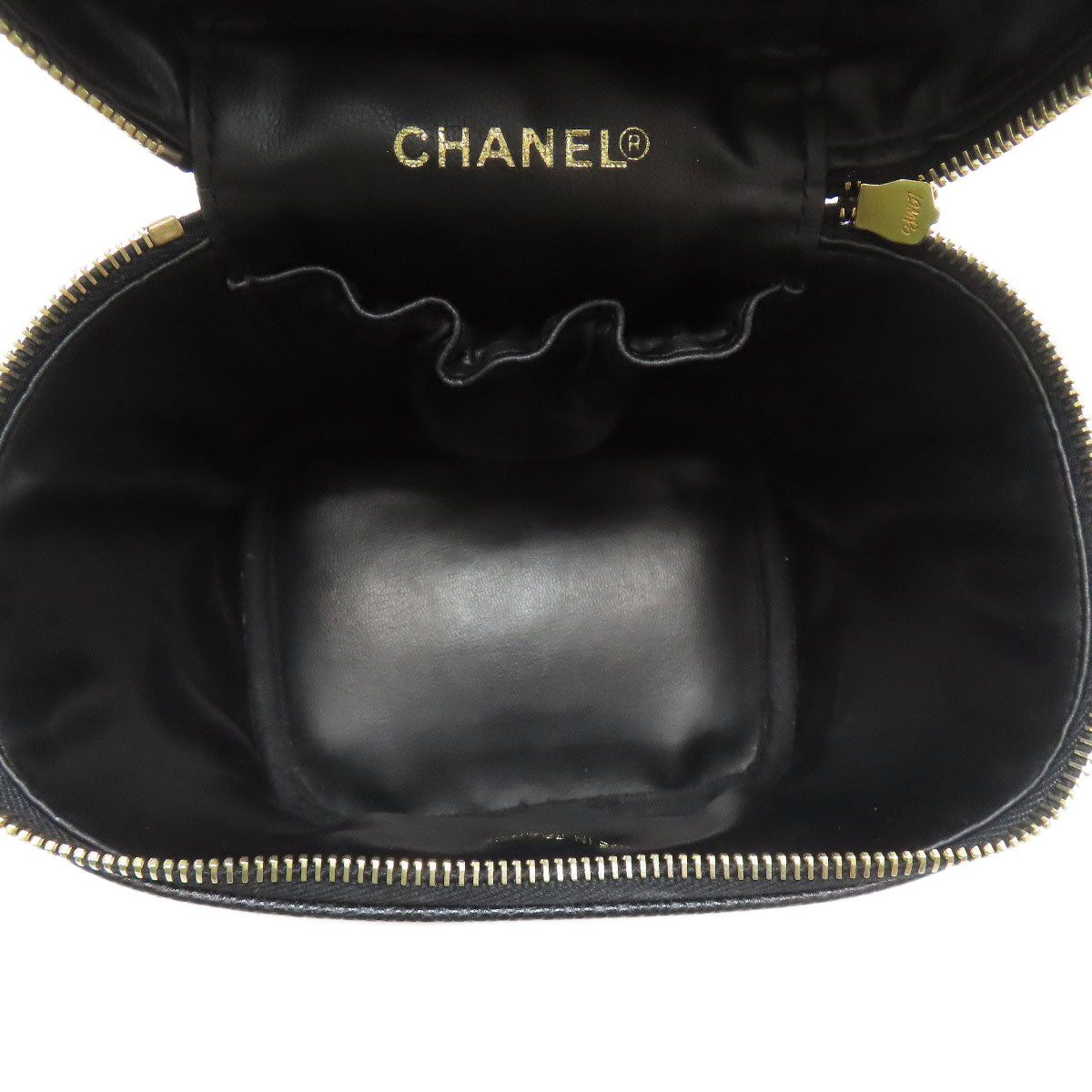 CHANEL Vanity GoldHardware Tote Bag Grained Calfskin Skin Ladies [Used]