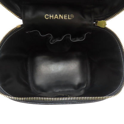 CHANEL Vanity GoldHardware Tote Bag Grained Calfskin Skin Ladies [Used]