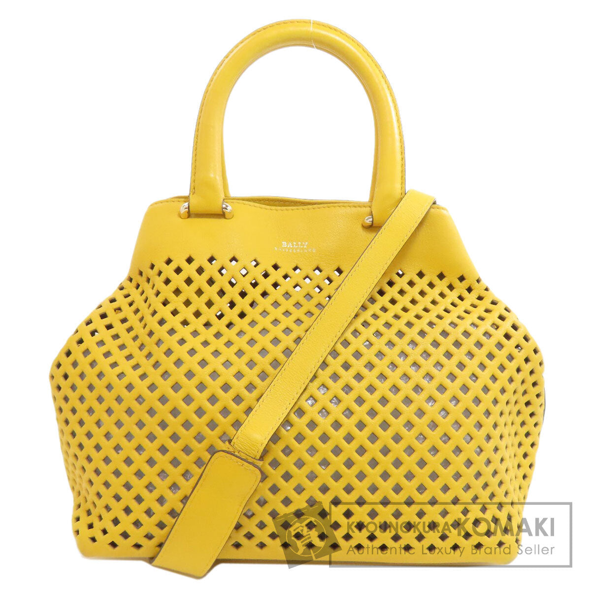 BALLY Punching 2WAY Handbag Leather Ladies [Used]