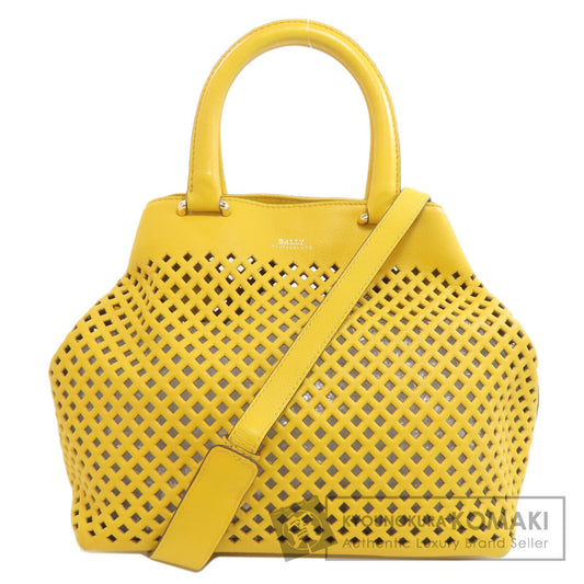 BALLY Punching 2WAY Handbag Leather Ladies [Used]