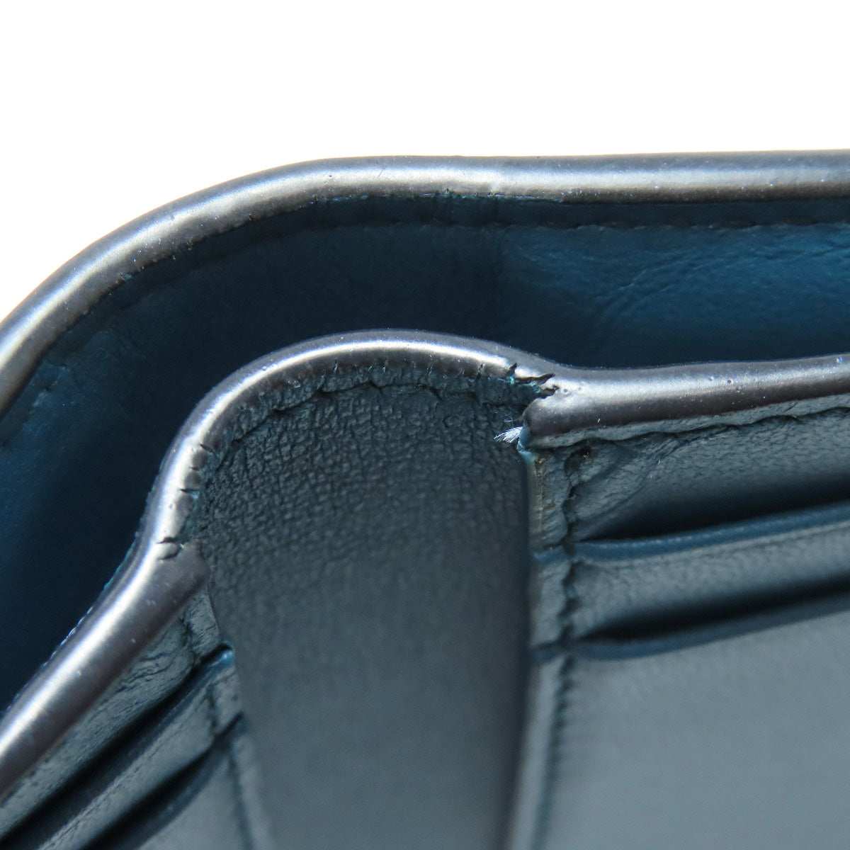 CHRISTIAN DIOR Saddle Lotus wallet Bifold Wallet with Coin Pocket Calf Ladies [Used]