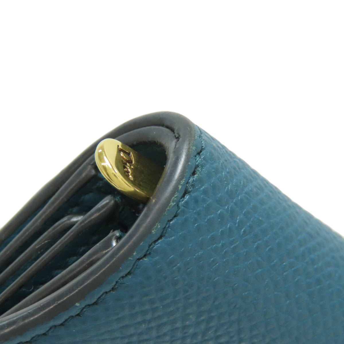 CHRISTIAN DIOR Saddle Lotus wallet Bifold Wallet with Coin Pocket Calf Ladies [Used]