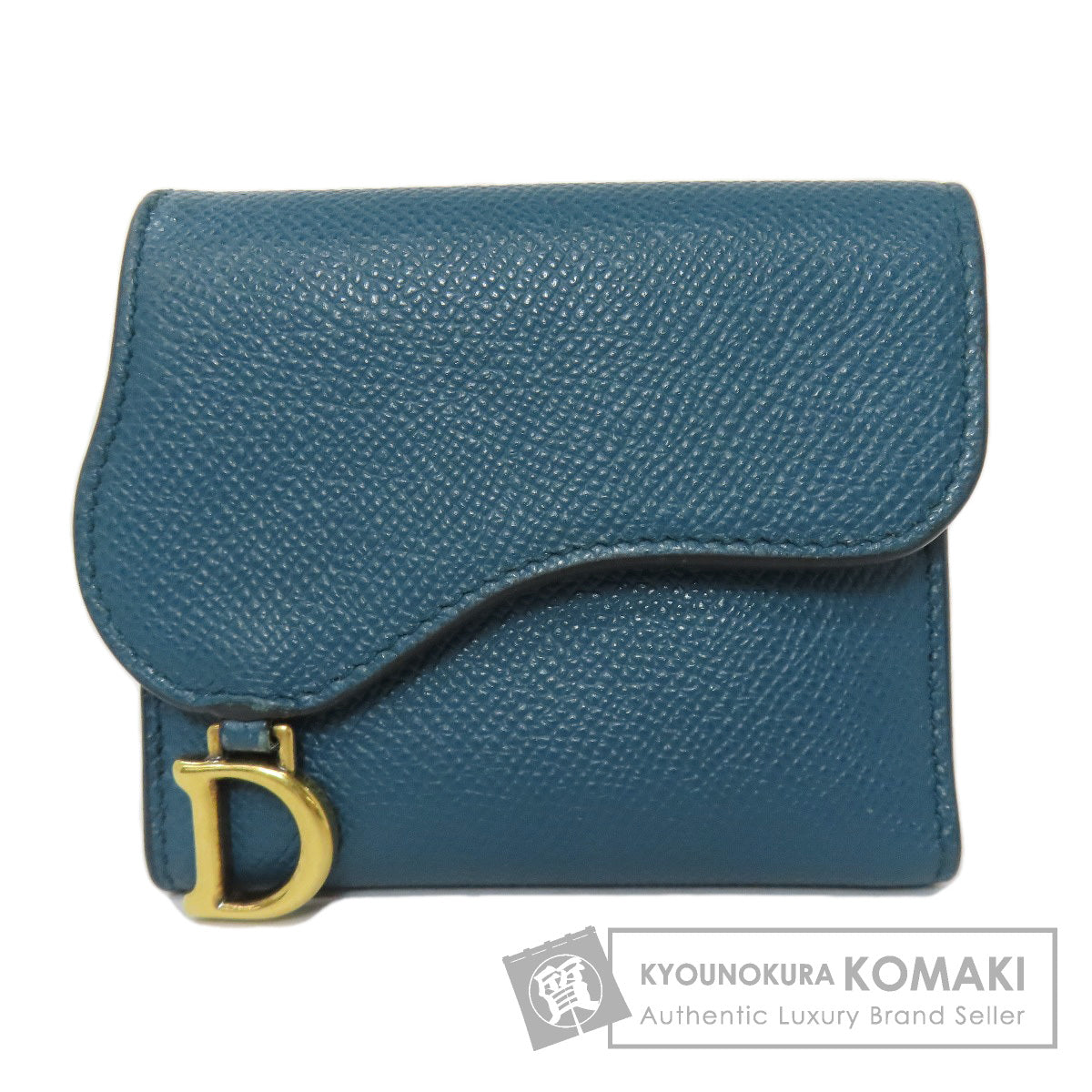CHRISTIAN DIOR Saddle Lotus wallet Bifold Wallet with Coin Pocket Calf Ladies [Used]