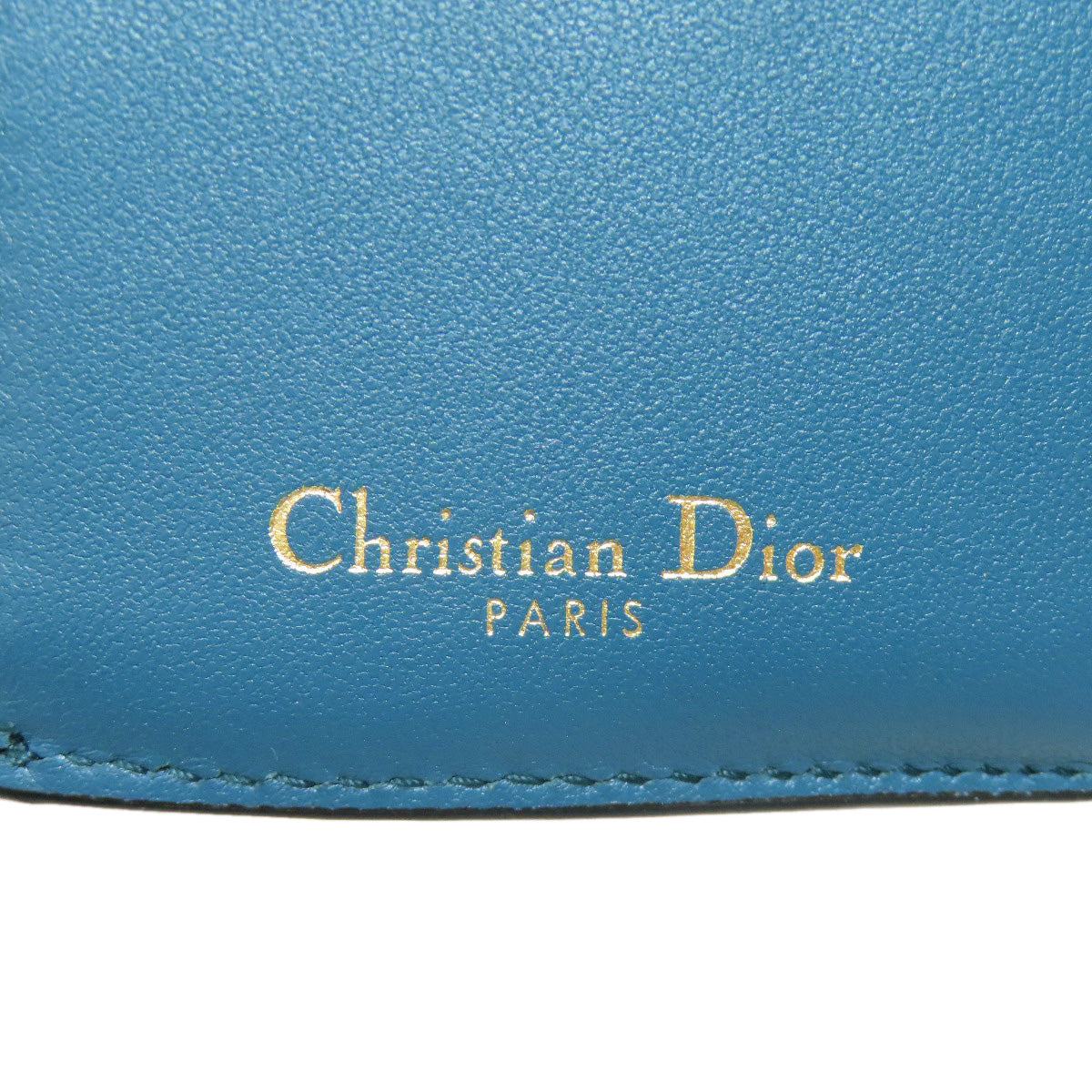 CHRISTIAN DIOR Saddle Lotus wallet Bifold Wallet with Coin Pocket Calf Ladies [Used]