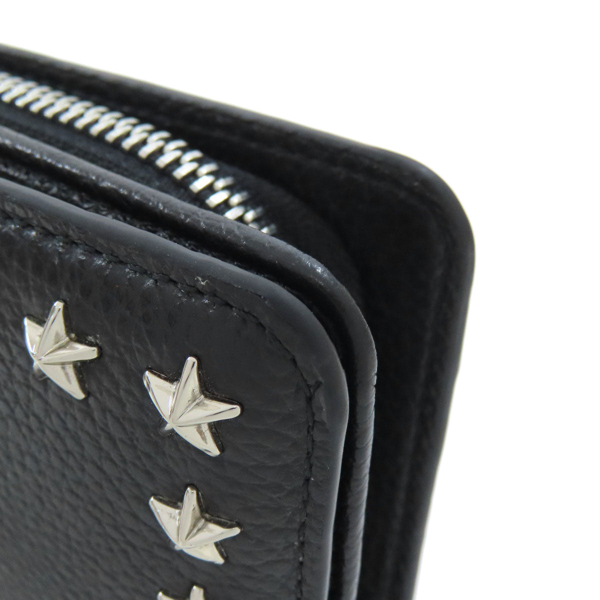 Jimmy Choo   Star motif studs Bifold Wallet with Coin Pocket  Leather Ladies [Used]