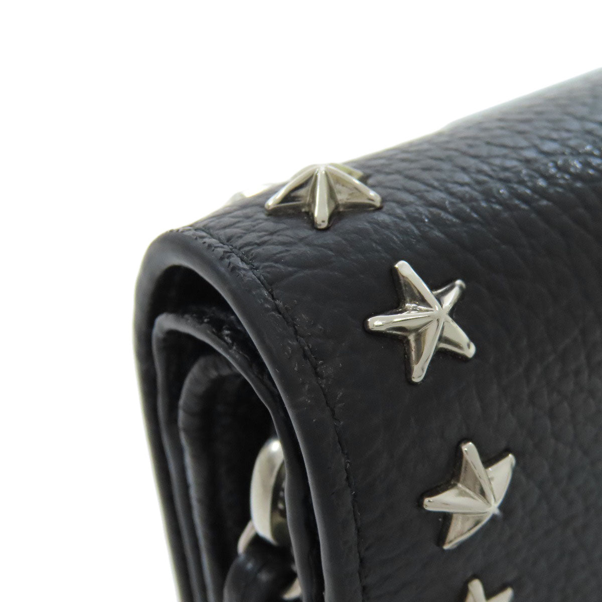 Jimmy Choo   Star motif studs Bifold Wallet with Coin Pocket  Leather Ladies [Used]