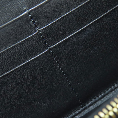 CELINE logo Long wallet (with coin pocket) Leather Ladies [Used]