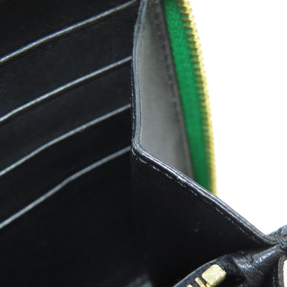 CELINE logo Long wallet (with coin pocket) Leather Ladies [Used]