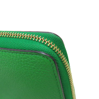 CELINE logo Long wallet (with coin pocket) Leather Ladies [Used]