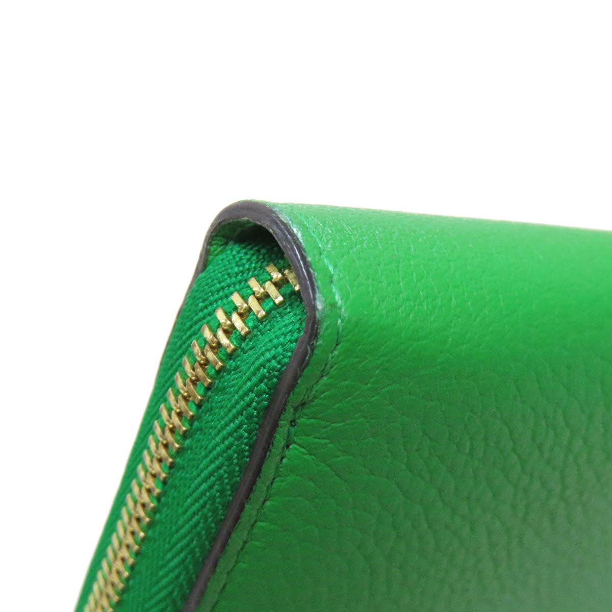 CELINE logo Long wallet (with coin pocket) Leather Ladies [Used]