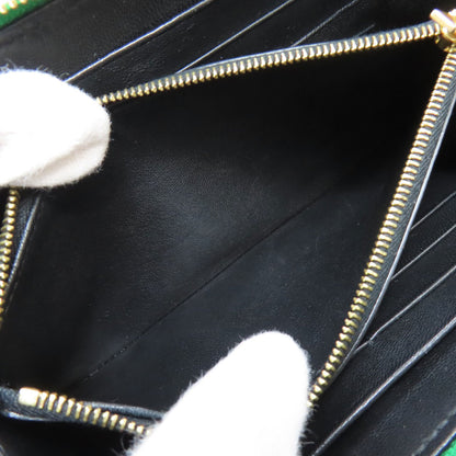 CELINE logo Long wallet (with coin pocket) Leather Ladies [Used]