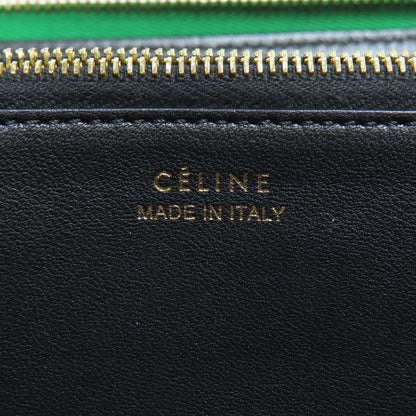CELINE logo Long wallet (with coin pocket) Leather Ladies [Used]