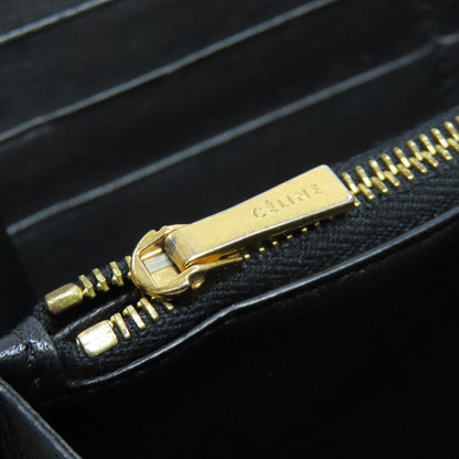 CELINE logo Long wallet (with coin pocket) Leather Ladies [Used]