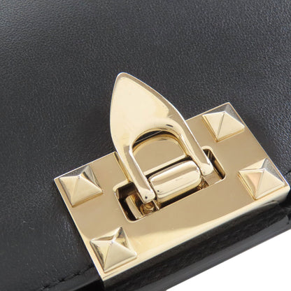 VALENTINO Studs Shoulder Bag Leather Ladies [Used]