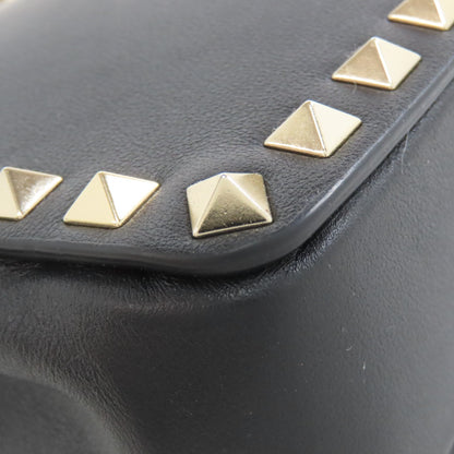 VALENTINO Studs Shoulder Bag Leather Ladies [Used]