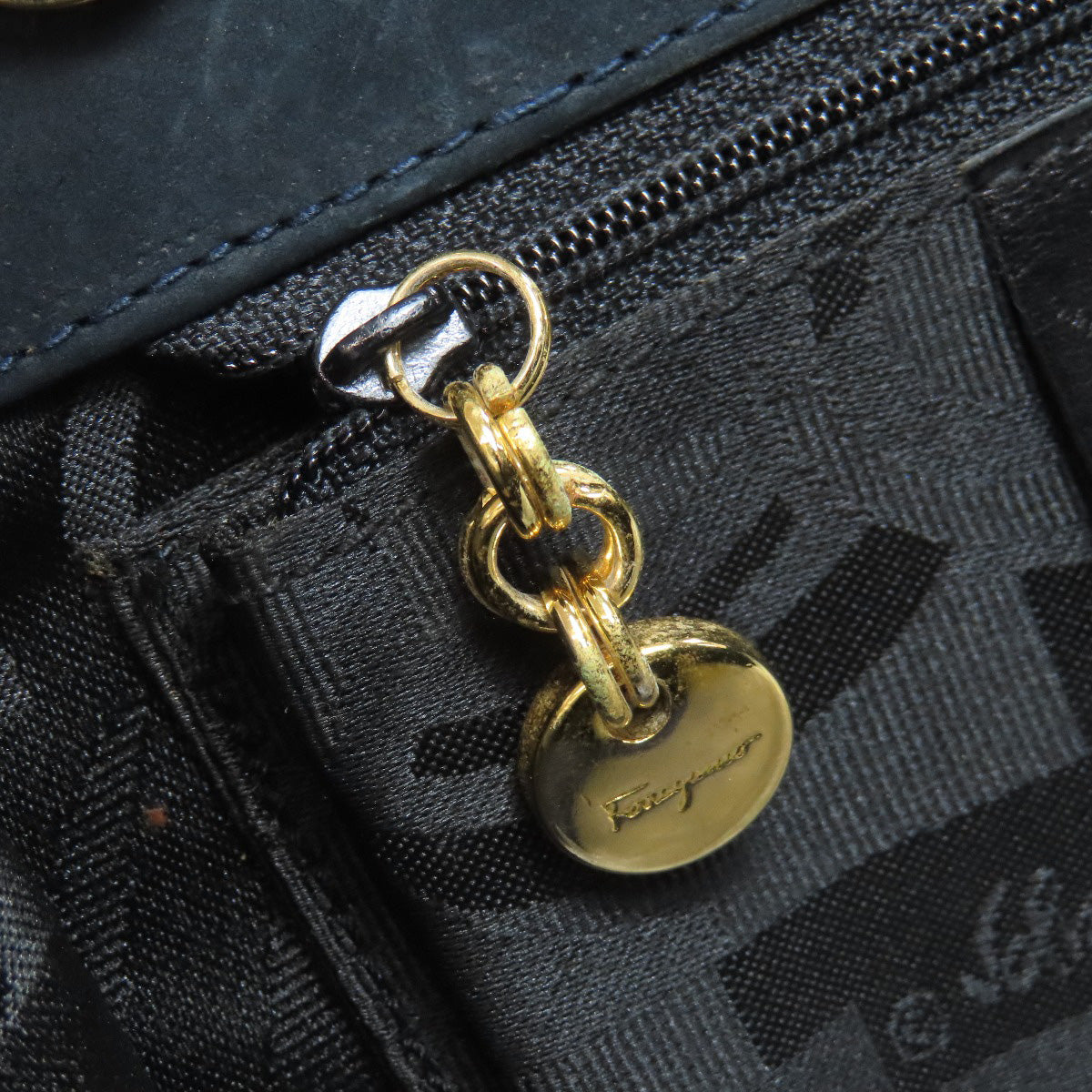 Salvatore Ferragamo Vala Ribbon 2WAY Handbag Suede Ladies [Used]