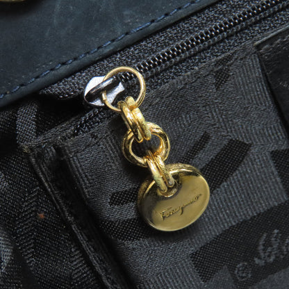 Salvatore Ferragamo Vala Ribbon 2WAY Handbag Suede Ladies [Used]