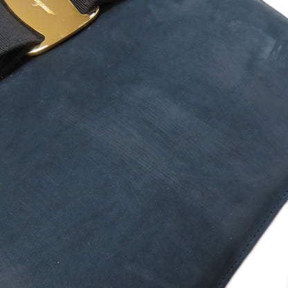 Salvatore Ferragamo Vala Ribbon 2WAY Handbag Suede Ladies [Used]