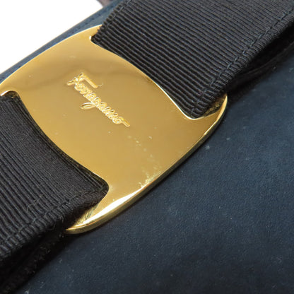 Salvatore Ferragamo Vala Ribbon 2WAY Handbag Suede Ladies [Used]