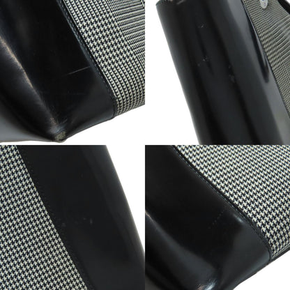 CHRISTIAN DIOR Lady Dior houndstooth pattern Tote Bag Canvas Ladies [Used]