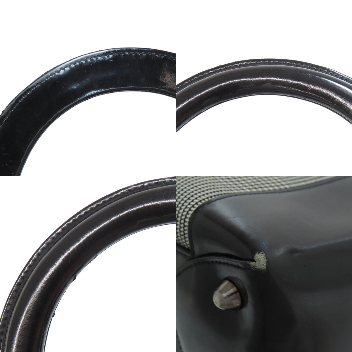 CHRISTIAN DIOR Lady Dior houndstooth pattern Tote Bag Canvas Ladies [Used]