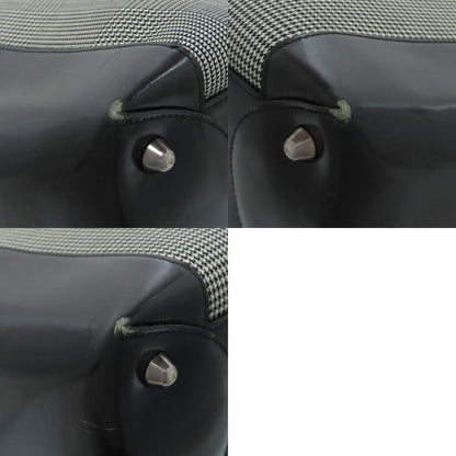 CHRISTIAN DIOR Lady Dior houndstooth pattern Tote Bag Canvas Ladies [Used]