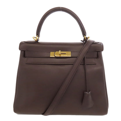 HERMES Kelly 28 Inner stitch GoldHardware Handbag Leather Ladies [Used]