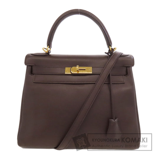 HERMES Kelly 28 Inner stitch GoldHardware Handbag Leather Ladies [Used]